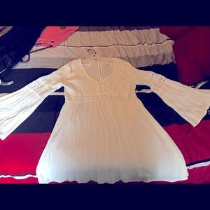 Sheer white bathing suit cover